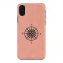 Funda para smartphone man and wood para iPhone X/XS, negra, funda protectora con detalle de brújula