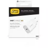 Cargador de pared OTTERBOX 30W USB-C PD blanco — salida de 30W, un puerto USB-C