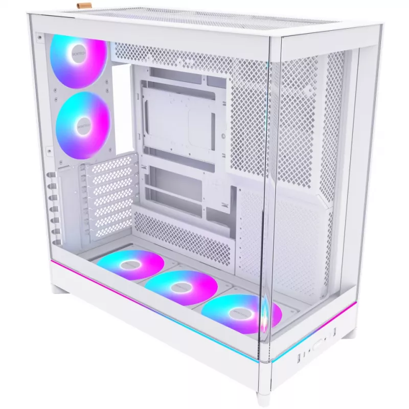 Caja PC Montech HS02 PRO Semitorre Blanca