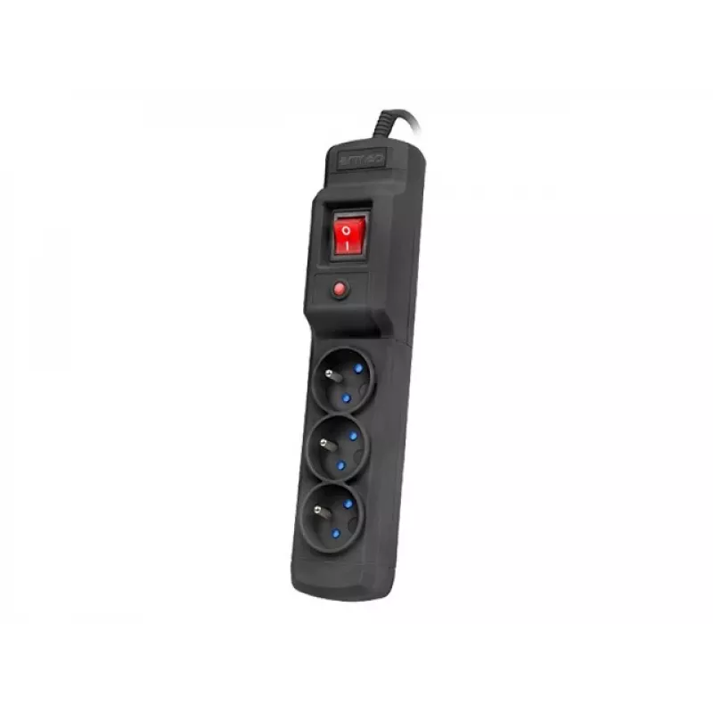 Protección contra sobretensiones ARMAC M3/15/CZ 1,5 m negro 3 tomas regleta con cable