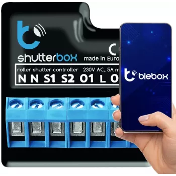 Control de persiana blebox shutterBox negro