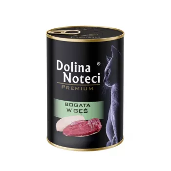 Dolina Noteci Premium Rich in goose comida húmeda para gatos con ganso, 400 g