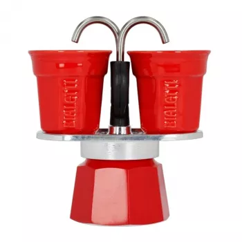 Bialetti Mini Express cafetera roja 2 tazas + 2 tazas
