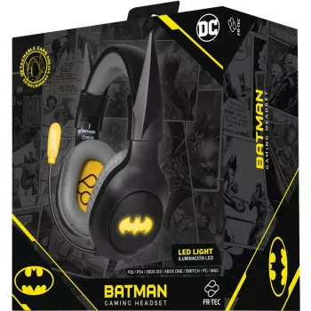 Auriculares FR-TEC Gaming Headset Batman con orejas extraíbles