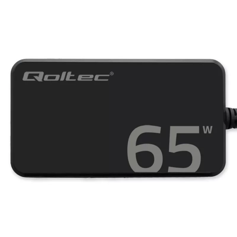 Cargador QOLTEC 65W GaN Super Fast slim PD 5-20V 3,25A USB-C