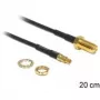 Cable coaxial DeLOCK 88483 RG-174 0,2 m RP-SMA TS-9 negro