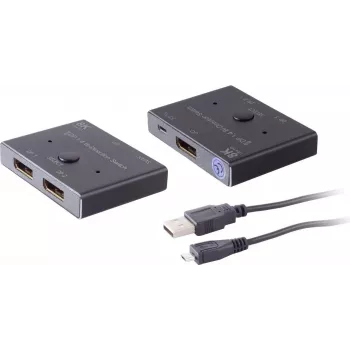 Conmutador DisplayPort ShiverPeaks 05-14001 2x1 bidireccional 8K