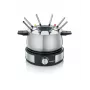 Severin FO 2471 combinación de fondue y crepes, negro/acero inoxidable