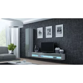 Soporte de TV Cama VIGO nuevo 30/180/40 blanco/gris brillante