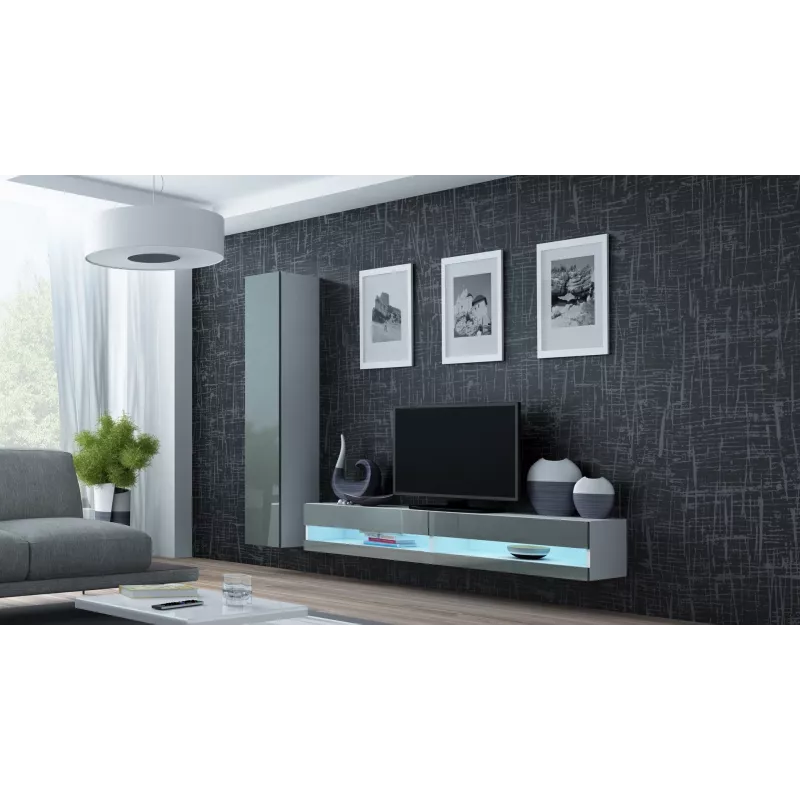 Soporte de TV Cama VIGO nuevo 30/180/40 blanco/gris brillante