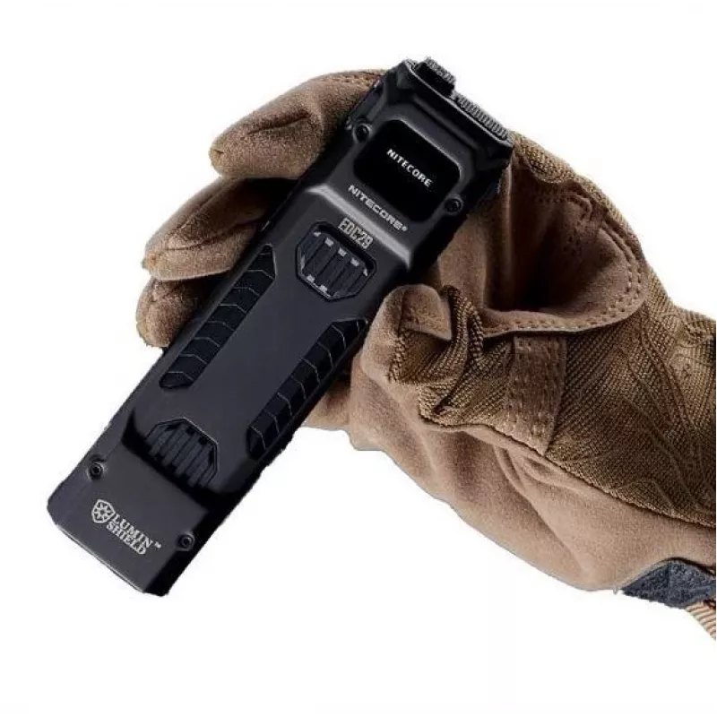 Linterna de mano Nitecore EDC29 carcasa de acero inoxidable, 2 LED, 15–6500 lm, IP54, recargable por USB