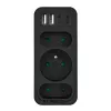 Regleta de enchufes MACLEAN MCE248 F/B — 3 tomas AC (1x16A, 2x6A) y 4 puertos USB (2xUSB‑A, 2xUSB‑C PD 20W), conector EU, negro