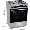 Cocina gas-eléctrica GKS6C70XJ