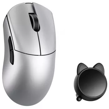 Ratón gaming WLMOUSE HUAN, interruptores ópticos Omron - plateado (HUAN-SILVER-O)