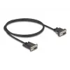 Delock cable serie RS-232, D-Sub 9 hembra con alimentación en el pin 9 (DC 5,5 x 2,1 mm), 1 m, negro
