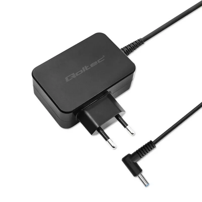 Qoltec 51033 adaptador de corriente para ultrabooks HP, 45 W, 19,5 V, 2,31 A, 4,5x3,0 mm + pin, para interior, negro