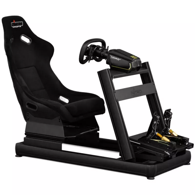 Silla gaming nitro concepts E-Racer GAZU-1006 — diseño ergonómico, reposabrazos ajustables