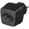 Adaptador de viaje brennenstuhl - adaptador de enchufe - negro (1508480)