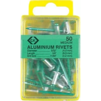 Remache ciego c.k tools T3819A 612, aluminio 4,8×9 mm, pack de 40