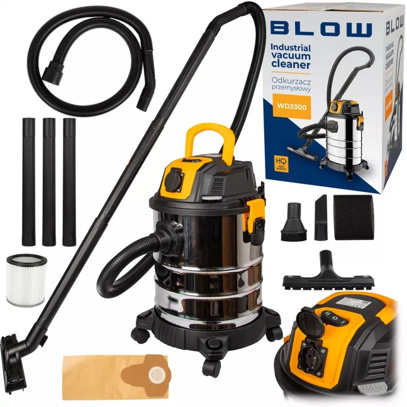 BLOW WD3300 aspirador industrial con toma de 230V 2000W