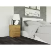 Mesita de noche Top e shop M2 ARTISAN, 2 cajones, madera de roble, 300×300×400 mm