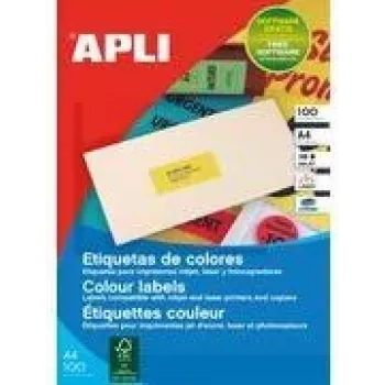 Etiquetas de dirección agipa 100758, 105 x 148,5 mm, amarillo, adhesivo permanente