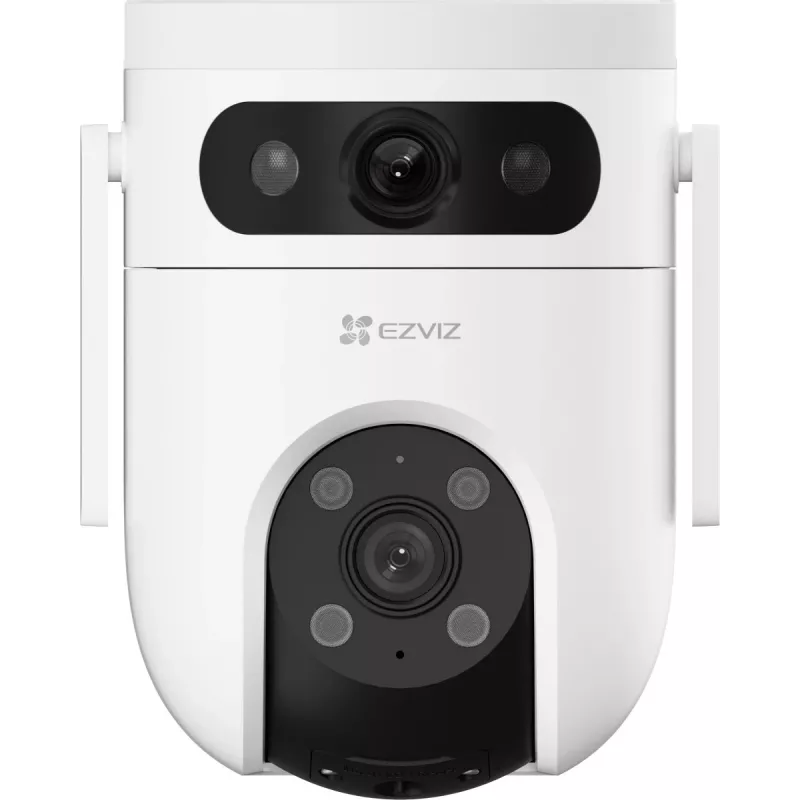 EZVIZ H9c Dual 3K CS-H9C (5MP+5MP) cámara IP de exterior con movimiento horizontal y vertical, 2880×1620, Wi-Fi + LAN, DC 12V, microSD de hasta 512 GB, visión nocturna en color