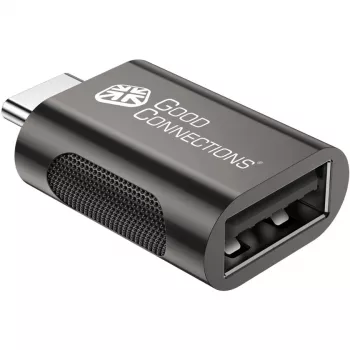 Good Connections Adaptador USB 3.2 Gen.1 3.0 conector macho C a conector hembra USB-A carcasa de metal galvanizado (USB-AD302)