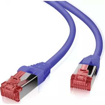 Cable de parcheo helos Cat.6 S/FTP doble apantallado libre de halógenos lila 20 m