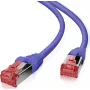 Cable de parcheo helos Cat.6 S/FTP doble apantallado libre de halógenos lila 20 m