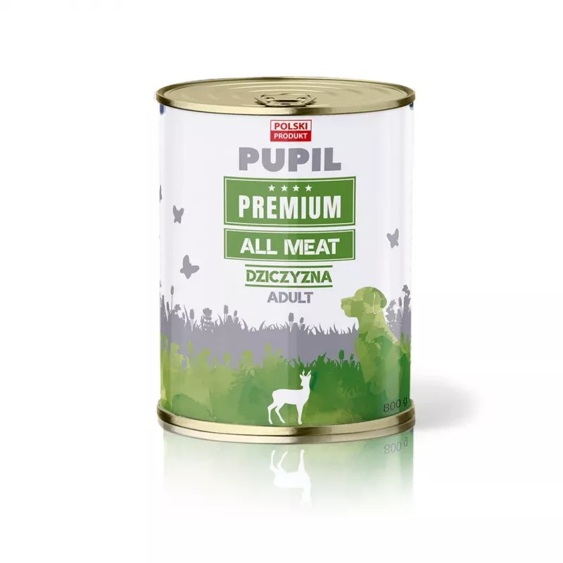 PUPIL Premium All Meat Venison - Comida húmeda para perros - 800g