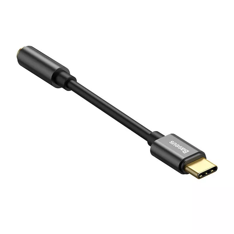 Adaptador de cable Baseus CATL54-01 Type-C a 3,5 mm, Negro