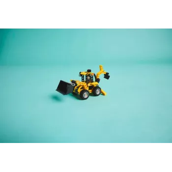Set de construcción LEGO Technic Backhoe Loader 42197 — dirección articulada, cargador funcional, 104 piezas, edad recomendada 7+