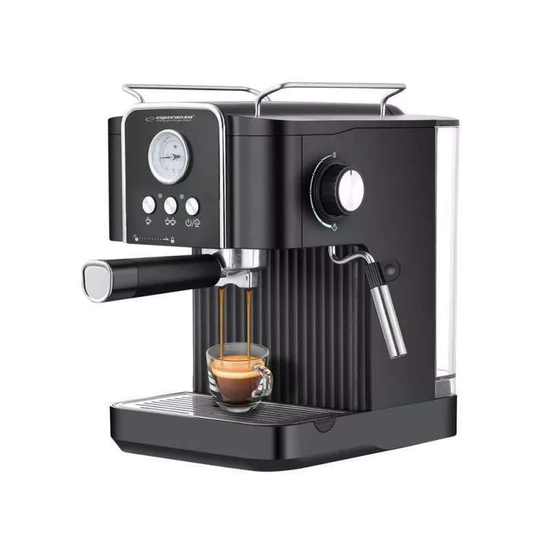 Cafetera de espresso ESPERANZA EKC010 — depósito de agua de 1,8 L, 850 W, 20 bar, espumador de leche integrado