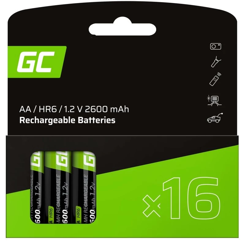 Pilas Ni-Mh AA R6 2600 mAh x16