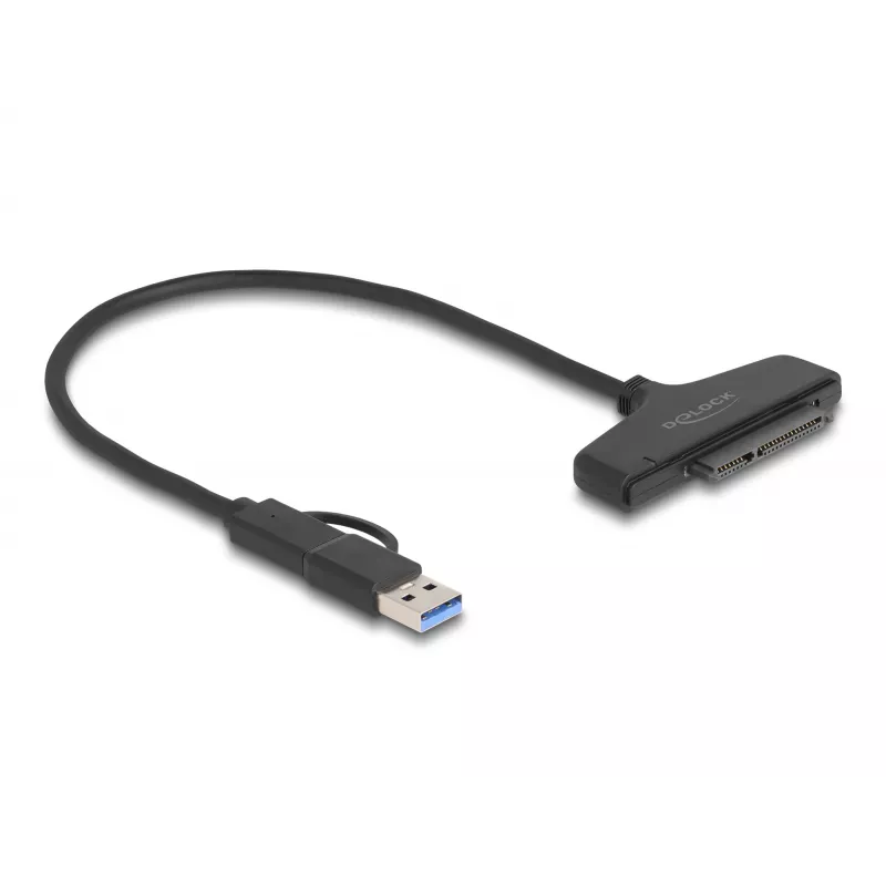 Convertidor DeLOCK USB a SATA 6 Gb/s USB Type-C Type-A 0,3 m