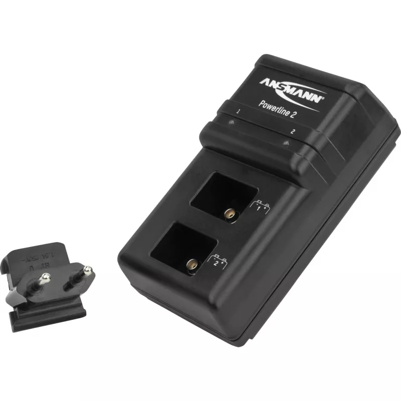 ANSMANN POWERline 2 - Cargador de baterías - 2x9V (5107043)