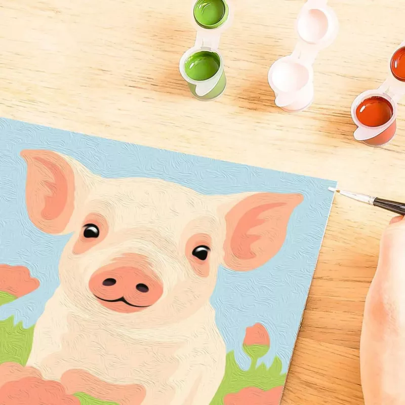CreArt - cerdito mascota adorable, pintura