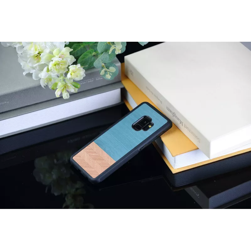 Funda para smartphone Man and Wood para Samsung Galaxy S9 Denim negro