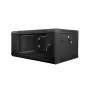 Lanberg WF01-6404-10B armario rack mural de 19 pulgadas 4U, 600x450 mm, puerta de vidrio templado, desmontado (flat pack), IP20, 60 kg, negro RAL 9004