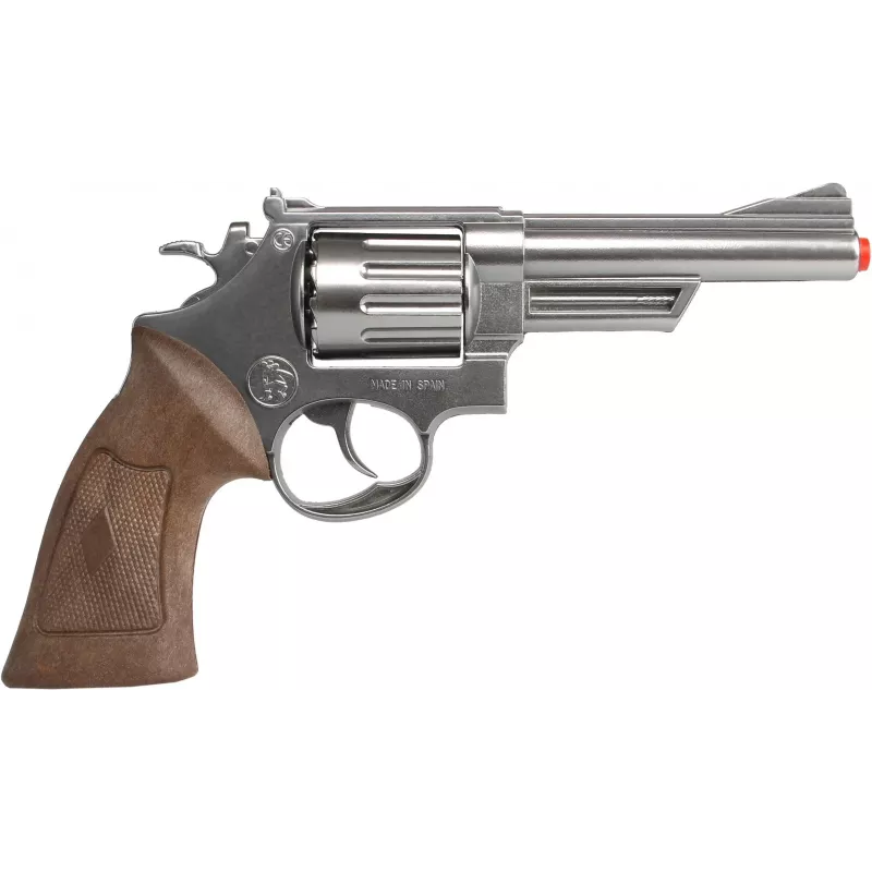 Revolver de policía de juguete de metal Pulio 1556067/0 – tambores de 8 disparos