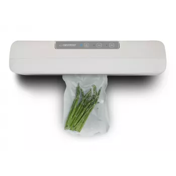 Envasadora al vacío de mesa ESPERANZA EKV001 — compacta, blanca, 30 cm de ancho de sellado, 107 W, 220–240 V