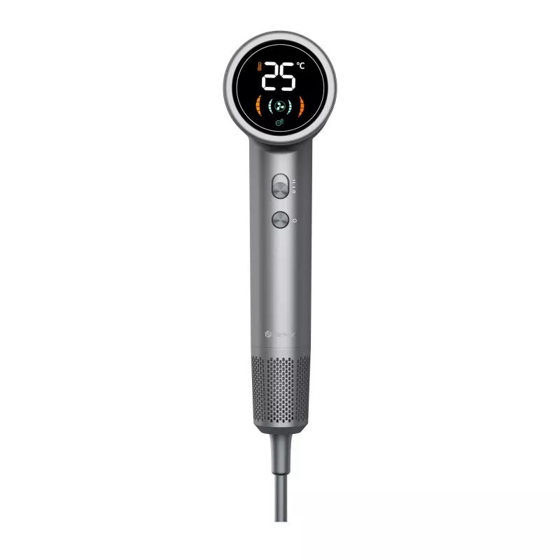 Secador de pelo DENVER HDD-1400DGR 1400 W, gris, 110–240 V, cable de 1,8 m, 25–75 °C, 70×89×280 mm