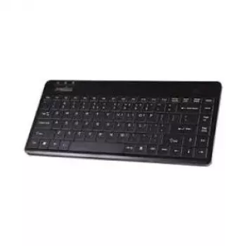Perixx PERIBOARD-409 H, DE, teclado mini USB, 2 hubs, negro