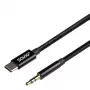 Cable de audio Savio CL-187 1m negro conector macho a conector macho