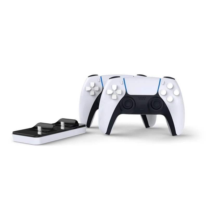Base de carga SUBSONIC SA5608 para mandos de PlayStation 5 con dos plazas de carga rápida e indicadores LED