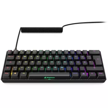Teclado Sharkoon 100065629 Home USB QWERTZ alemán negro