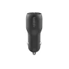 Cargador de coche doble USB-A 12W x2 negro