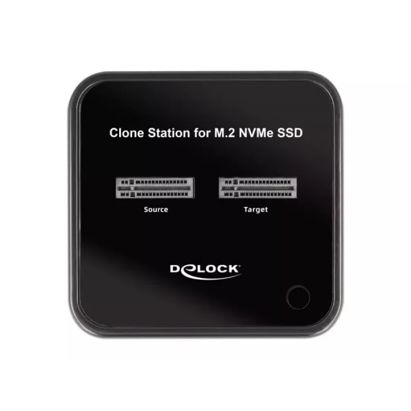 DeLOCK Estación de acoplamiento M.2 para 2 x M.2 NVMe PCIe SSD con función de clonación