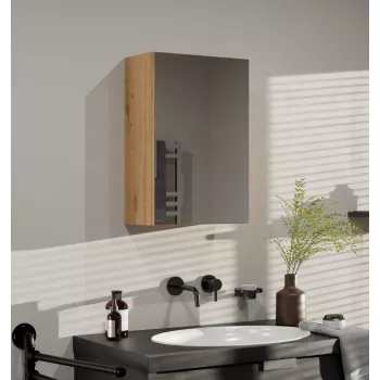 Mueble de almacenamiento de baño Top e shop POLA 1DL ARTISAN — montaje en pared, estructura de roble, 400×220×600 mm, 3 estantes